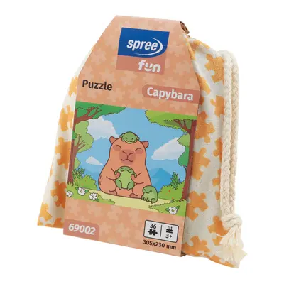 Корица на „Пъзел Spree в торбичка с дръжки - 36ч.- Capybara"