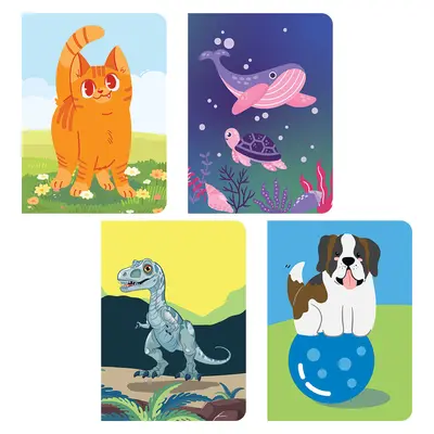 Корица на „Бележник Spree А6 мат/UV Animals, 40 л. ред, шит"