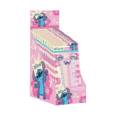 Корица на „Молив с гумичка Lilo & Stitch Topper, 3 дизайна, блистер“