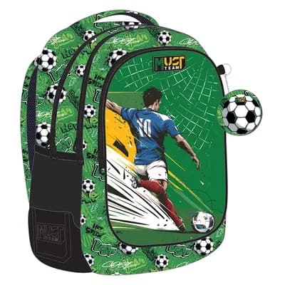 Корица на „Раница Must 3 ципа Football 43x32x18“