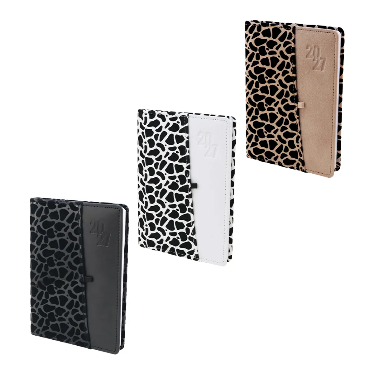 Бележник с дати 14х20 Leopard, с джоб за GSM и химикалка, 168 л.