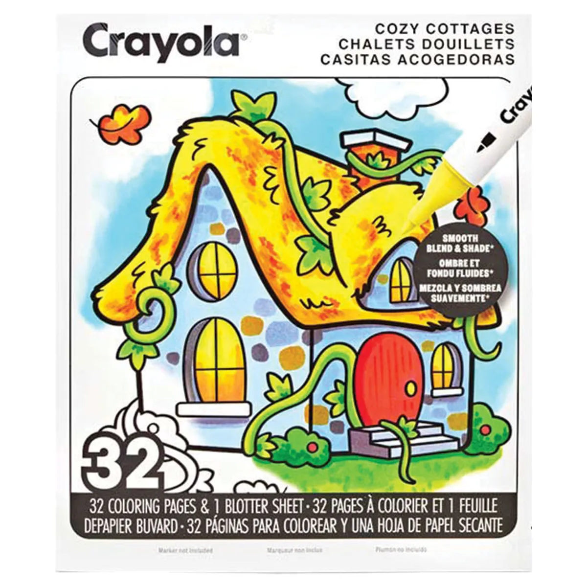 Книжка за оцветяване Crayola Cozy Cottage-32 л.