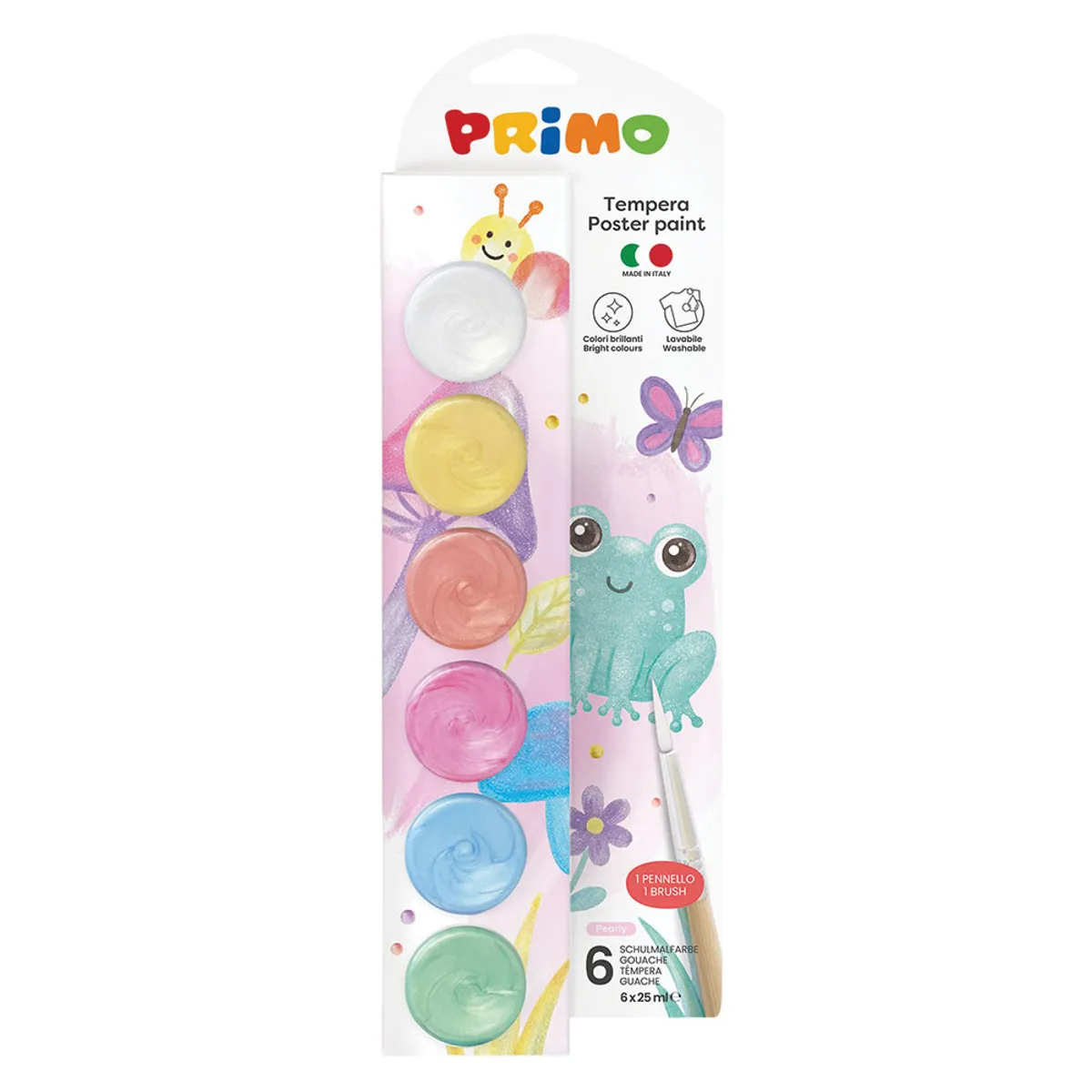 Темперни бои Primo-Перла-6 цв. х 25 мл-бурканче