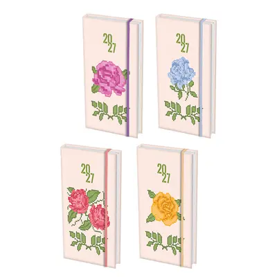 Корица на „Тефтер Spree с дати 8х16 офсет Roses - 2027"