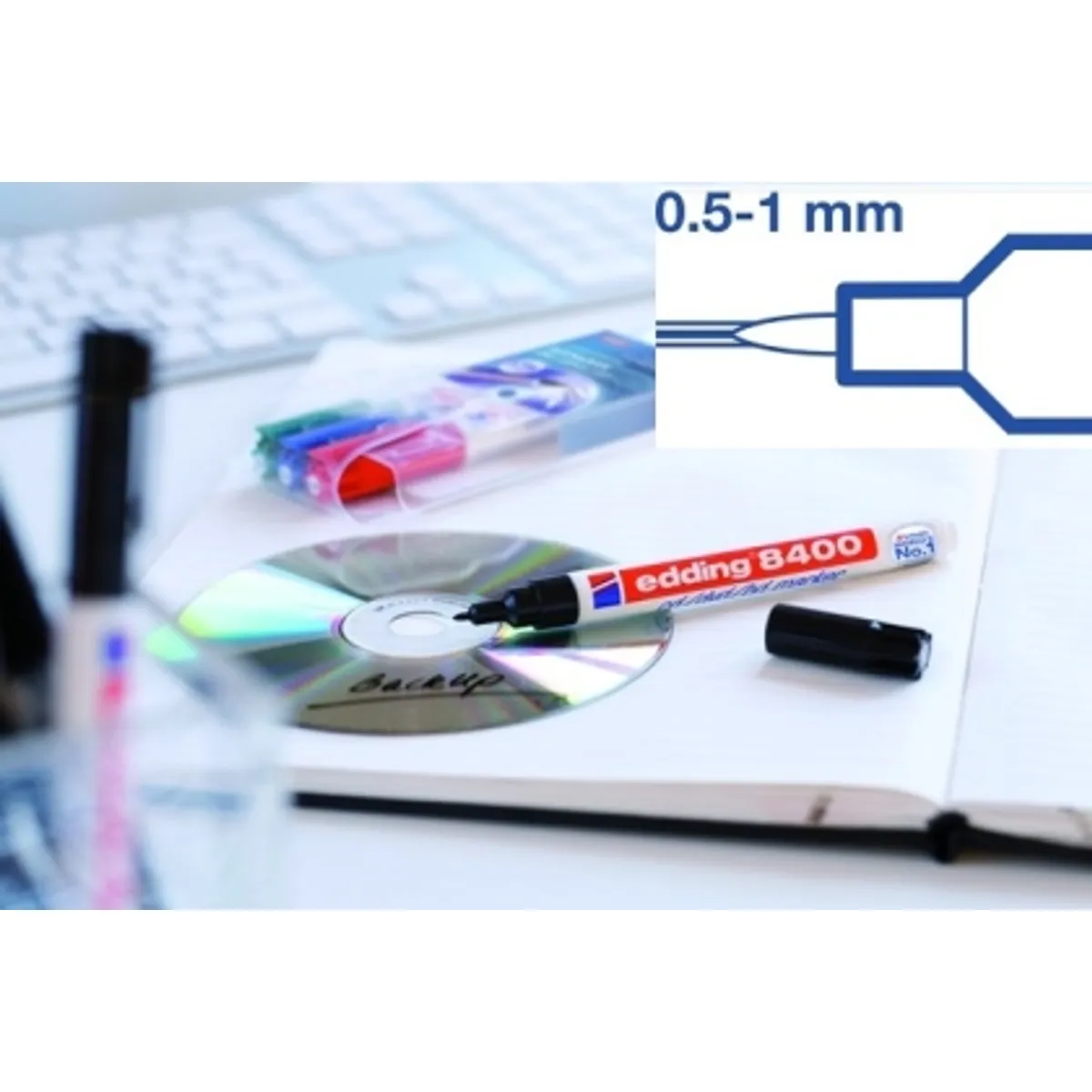 Маркер edding® 8400 cd/dvd/bd marker, снимка 5