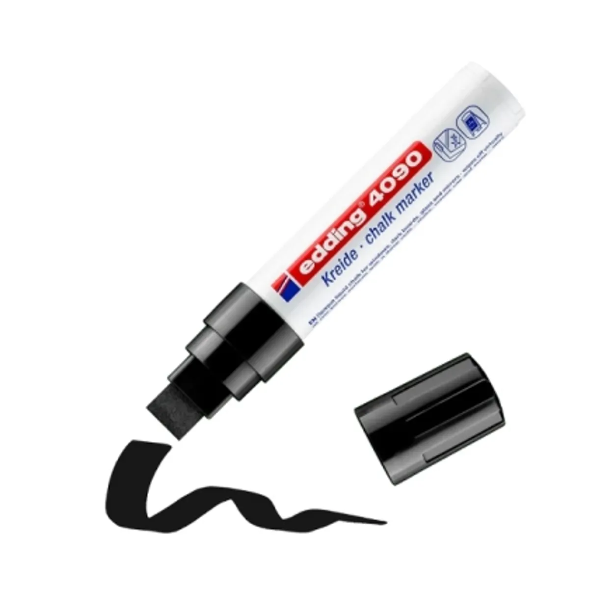 Тебеширен маркер edding®4090 за черна дъска и стъкло 4-15 mm — снимка 1
