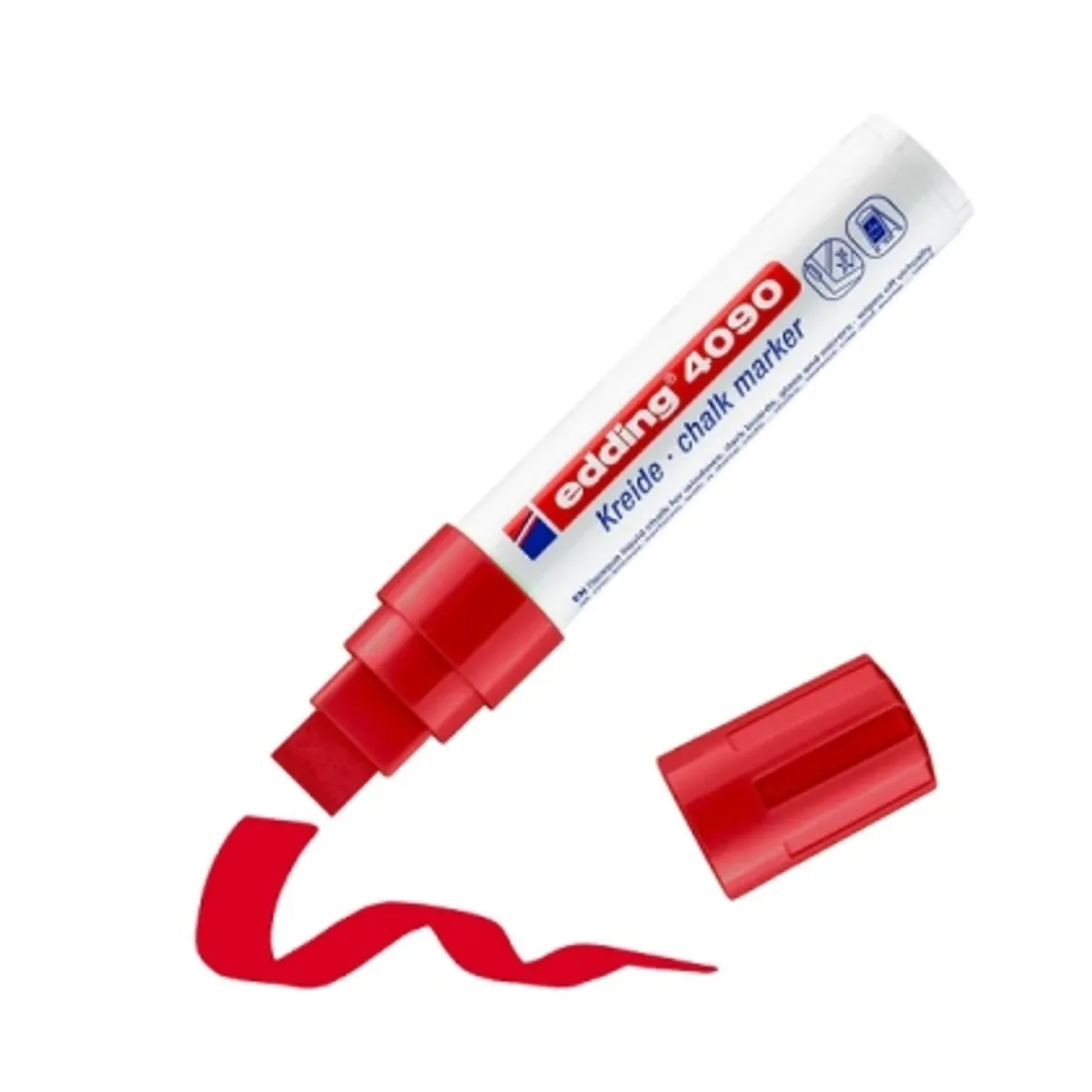 Тебеширен маркер edding®4090 за черна дъска и стъкло 4-15 mm — снимка 3