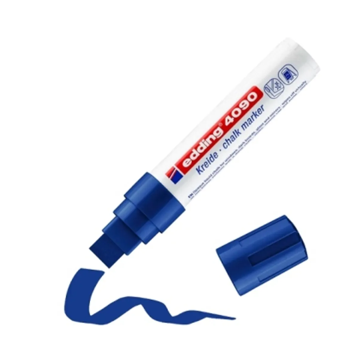 Тебеширен маркер edding®4090 за черна дъска и стъкло 4-15 mm — снимка 4