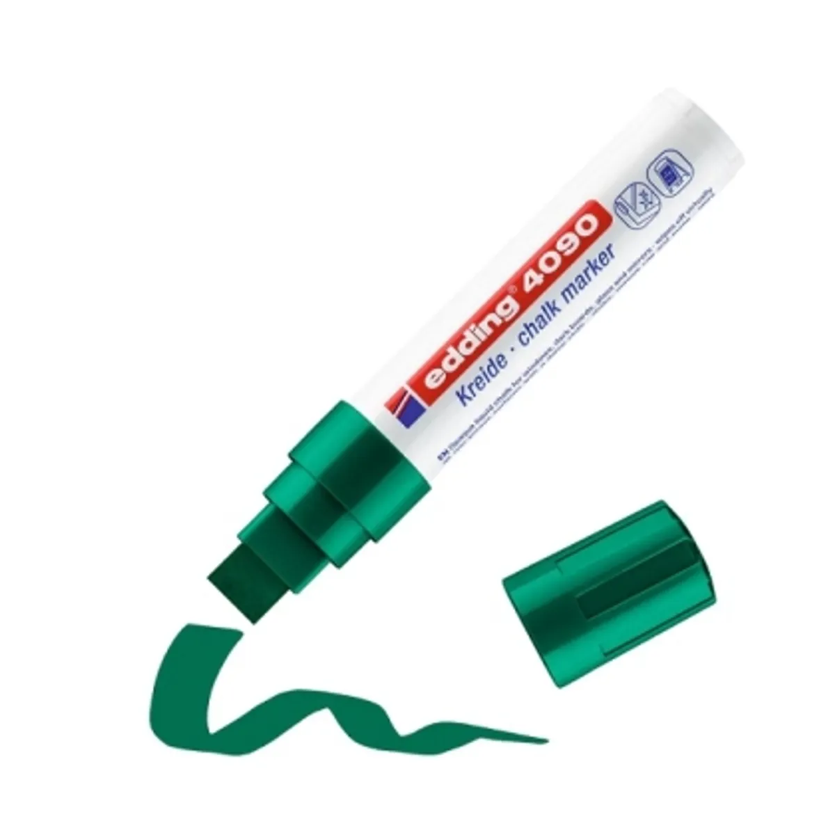 Тебеширен маркер edding®4090 за черна дъска и стъкло 4-15 mm — снимка 5