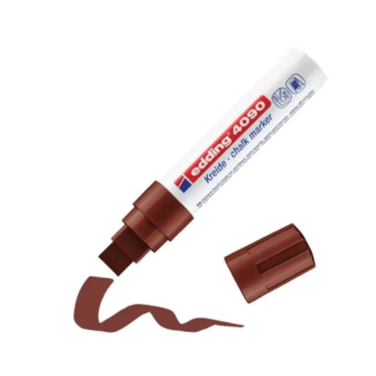 Тебеширен маркер edding®4090 за черна дъска и стъкло 4-15 mm — снимка 6