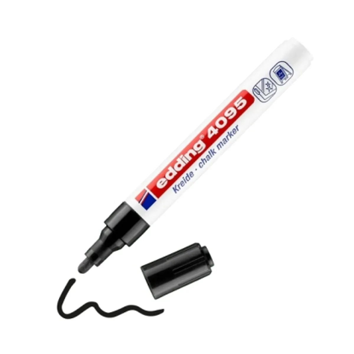 Тебеширен маркер edding®4095 за черна дъска и стъкло 2-3 mm — снимка 1