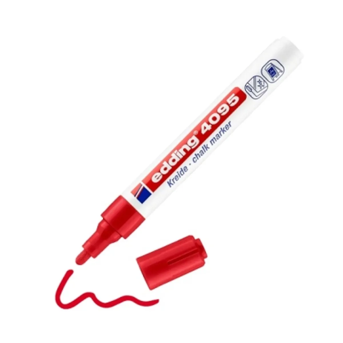 Тебеширен маркер edding®4095 за черна дъска и стъкло 2-3 mm — снимка 2