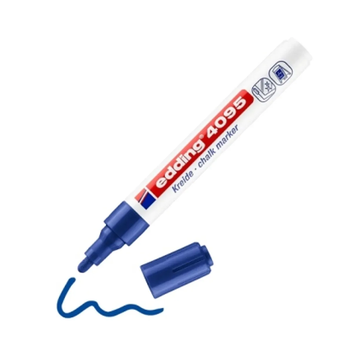 Тебеширен маркер edding®4095 за черна дъска и стъкло 2-3 mm — снимка 3