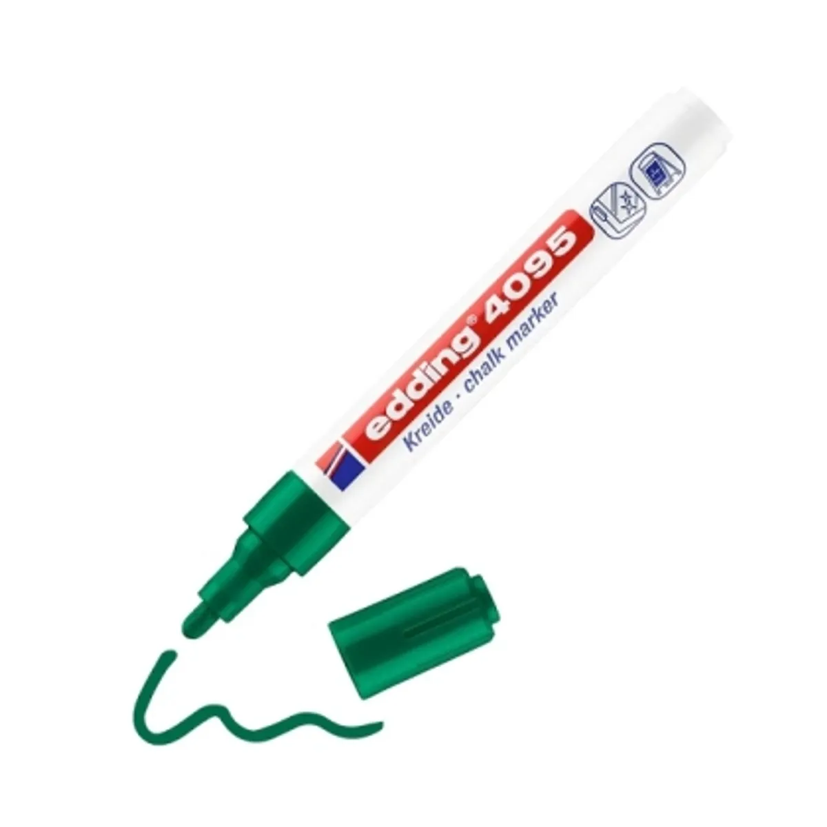 Тебеширен маркер edding®4095 за черна дъска и стъкло 2-3 mm — снимка 4