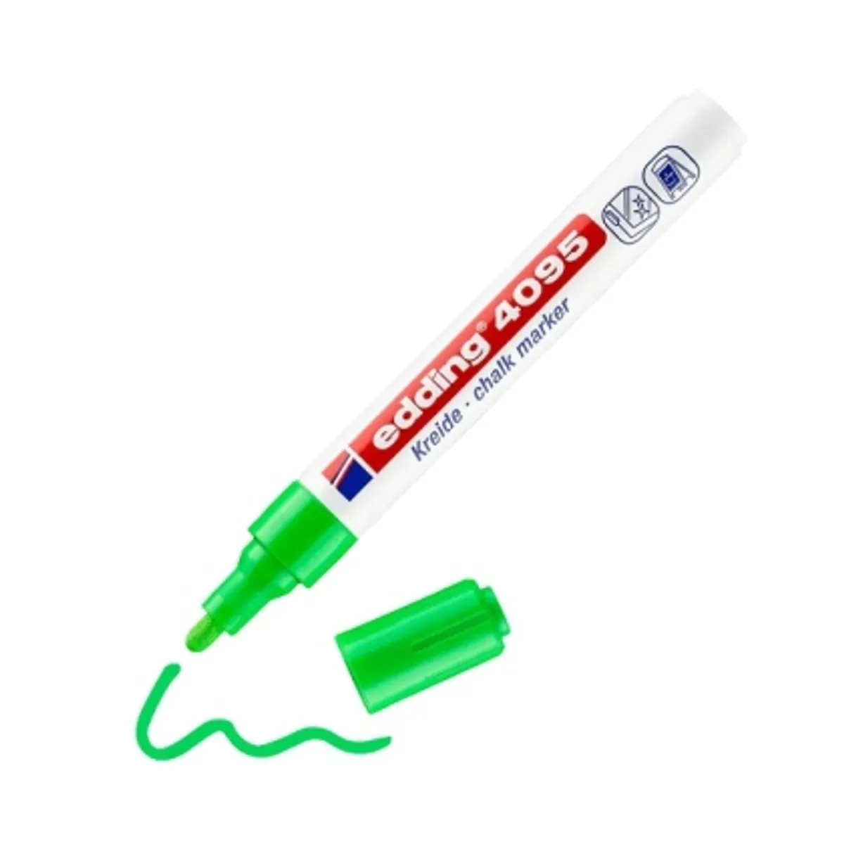Тебеширен маркер edding®4095 за черна дъска и стъкло 2-3 mm — снимка 5