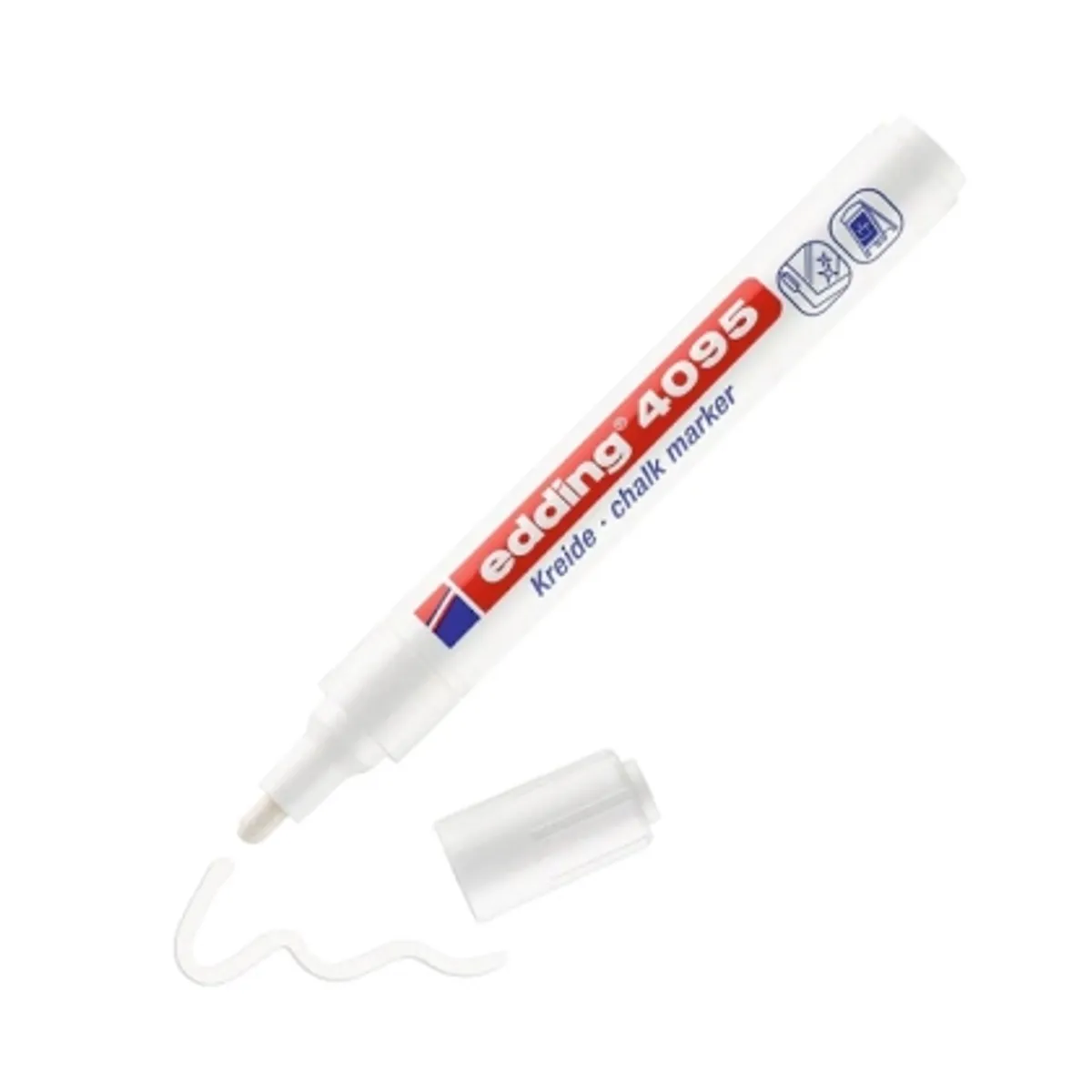 Тебеширен маркер edding®4095 за черна дъска и стъкло 2-3 mm — снимка 6