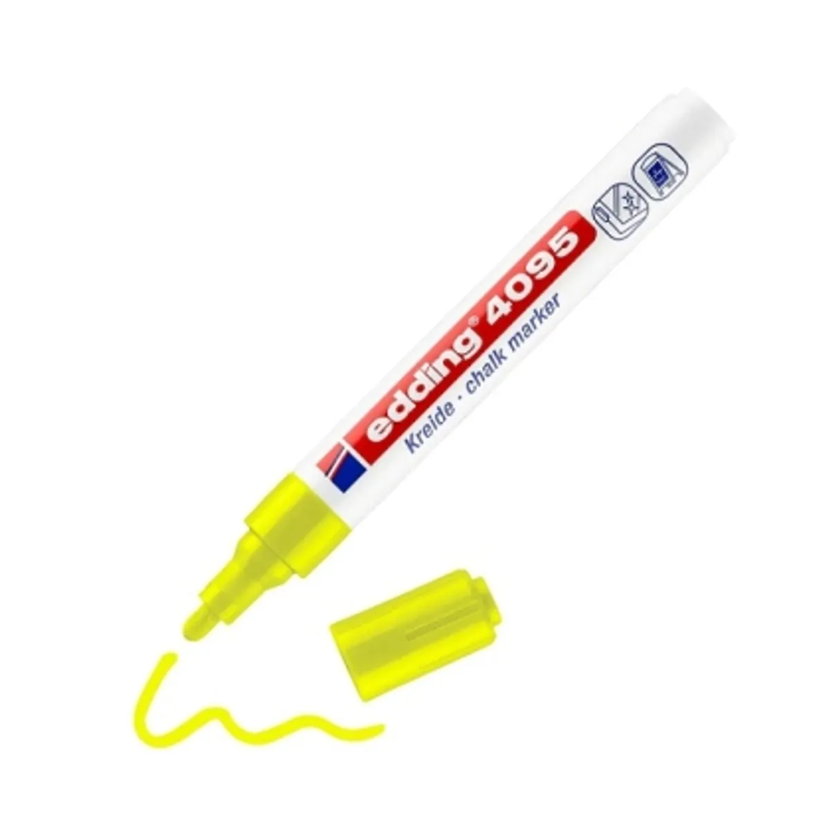 Тебеширен маркер edding®4095 за черна дъска и стъкло 2-3 mm — снимка 7