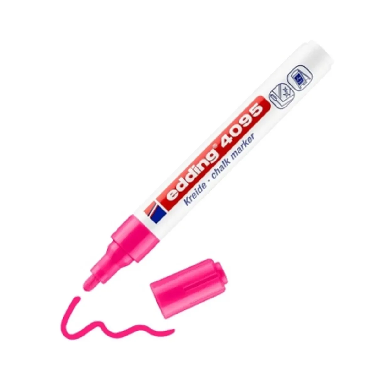 Тебеширен маркер edding®4095 за черна дъска и стъкло 2-3 mm — снимка 9