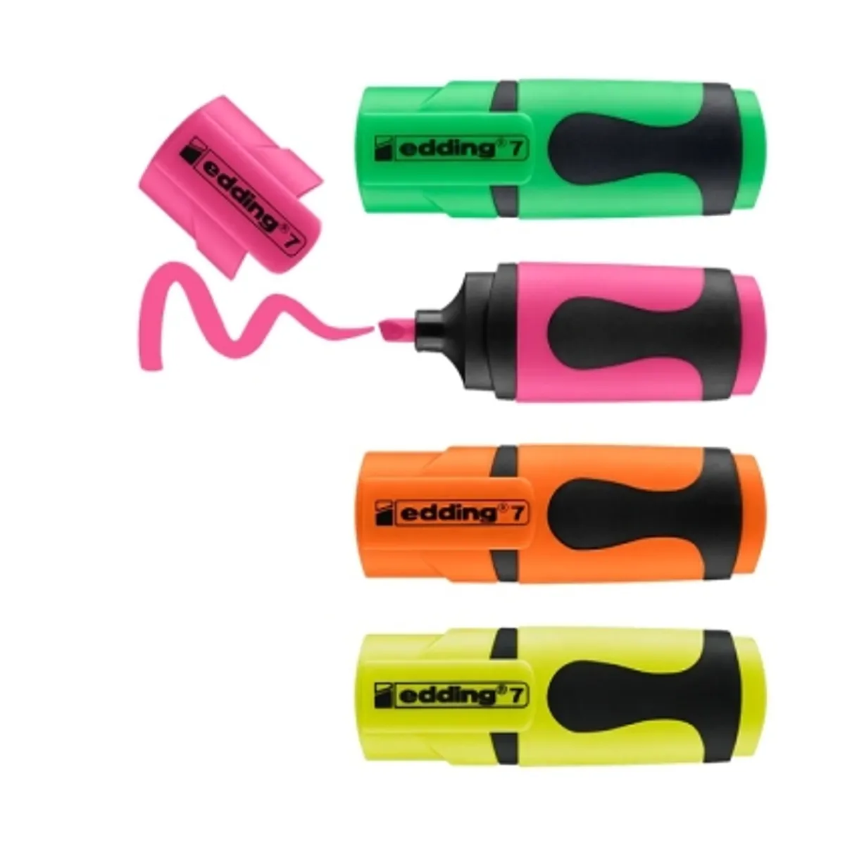 Маркер edding® 7 Mini Textmarker,100 броя в дисплей, неон, снимка 2