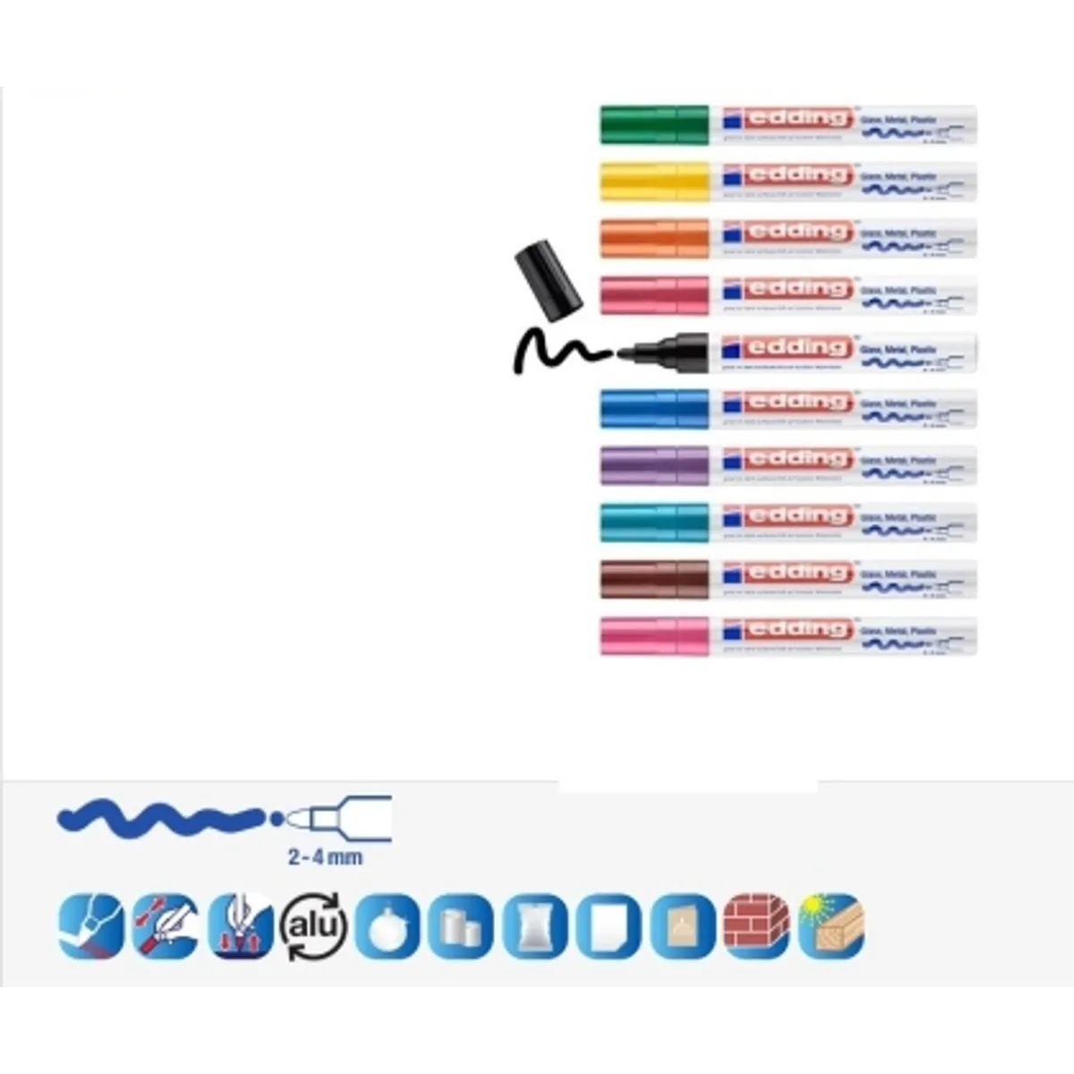 Маркер edding® 750 лаков paint marker, 2-4mm — снимка 15