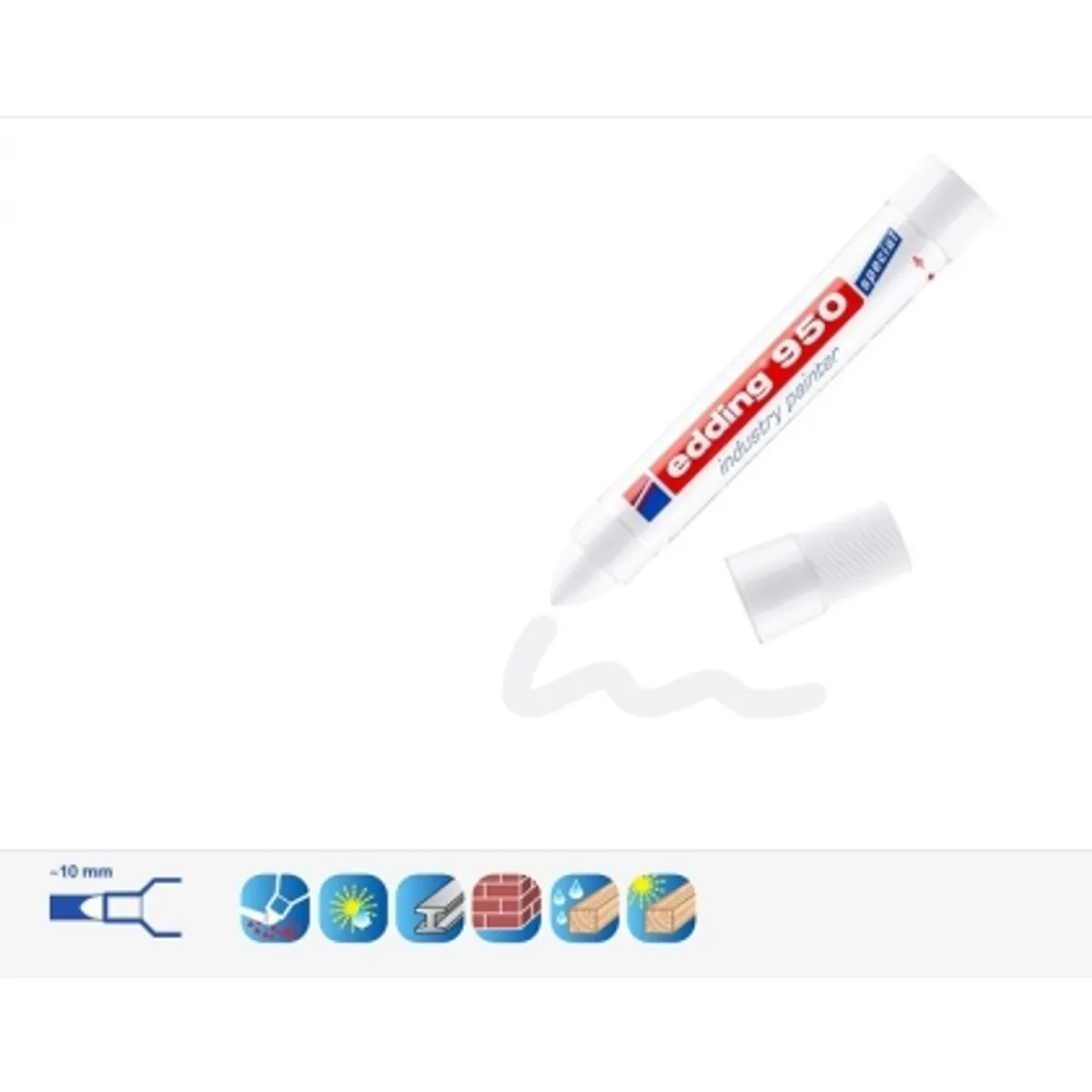 Маркер edding® 950 индустриален маркер с паста,10 mm, снимка 6