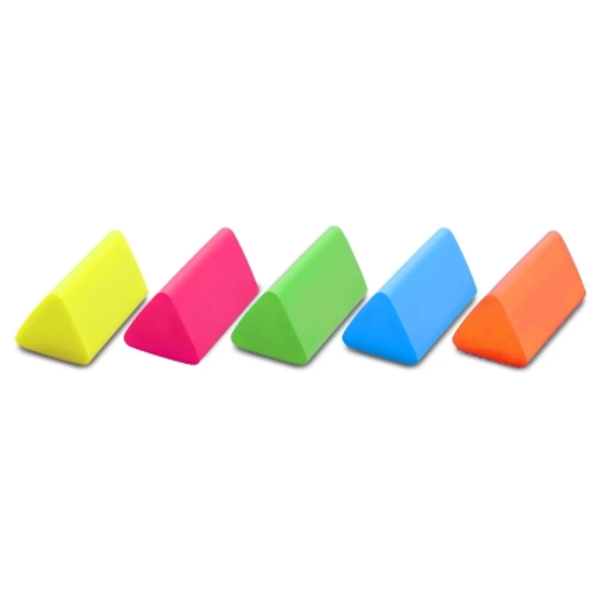 Гума Nataraj Trio Neon Triangle Big Erasres - буркан с 100 бр. гуми микс, снимка 2
