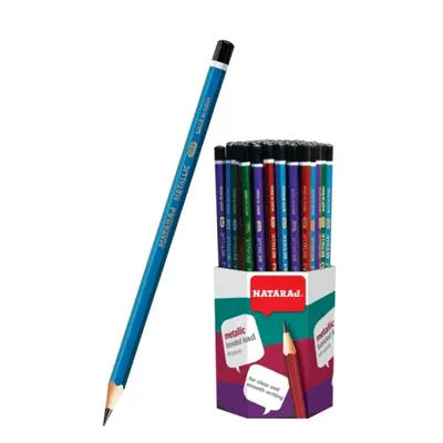 Корица на „Графитен молив NATARAJ Metallic, шестоъгълен HB /в дисплей 72 бр./“