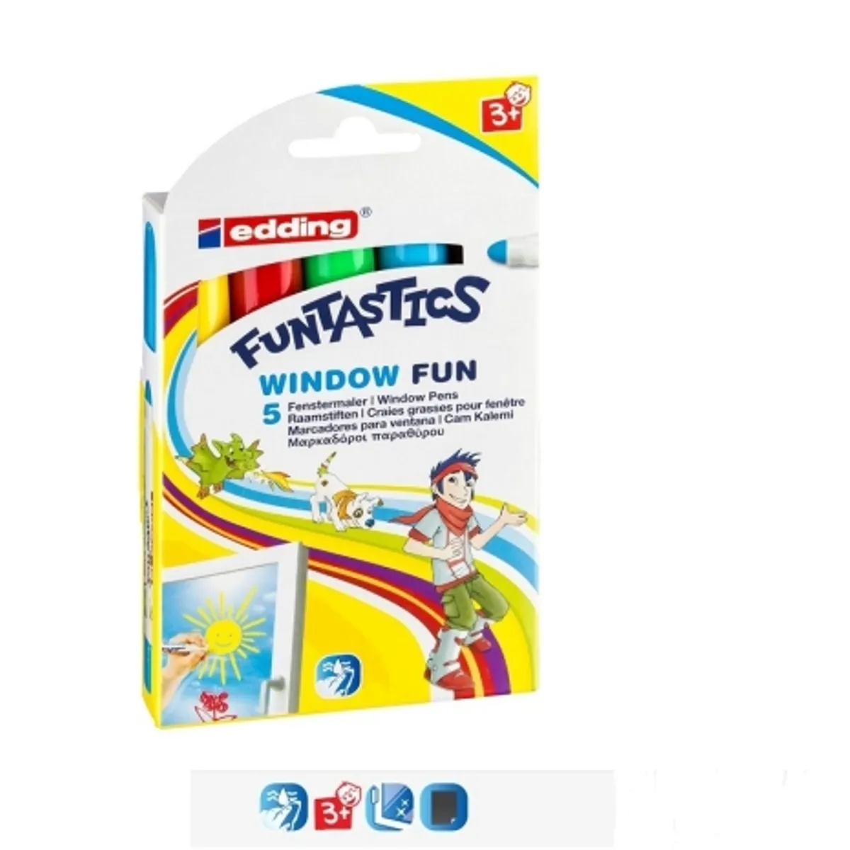 Пастели за стъкло edding 16 FUNTASTICS Window, снимка 1