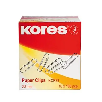 Корица на „Кламери KORES 33mm/100бр."