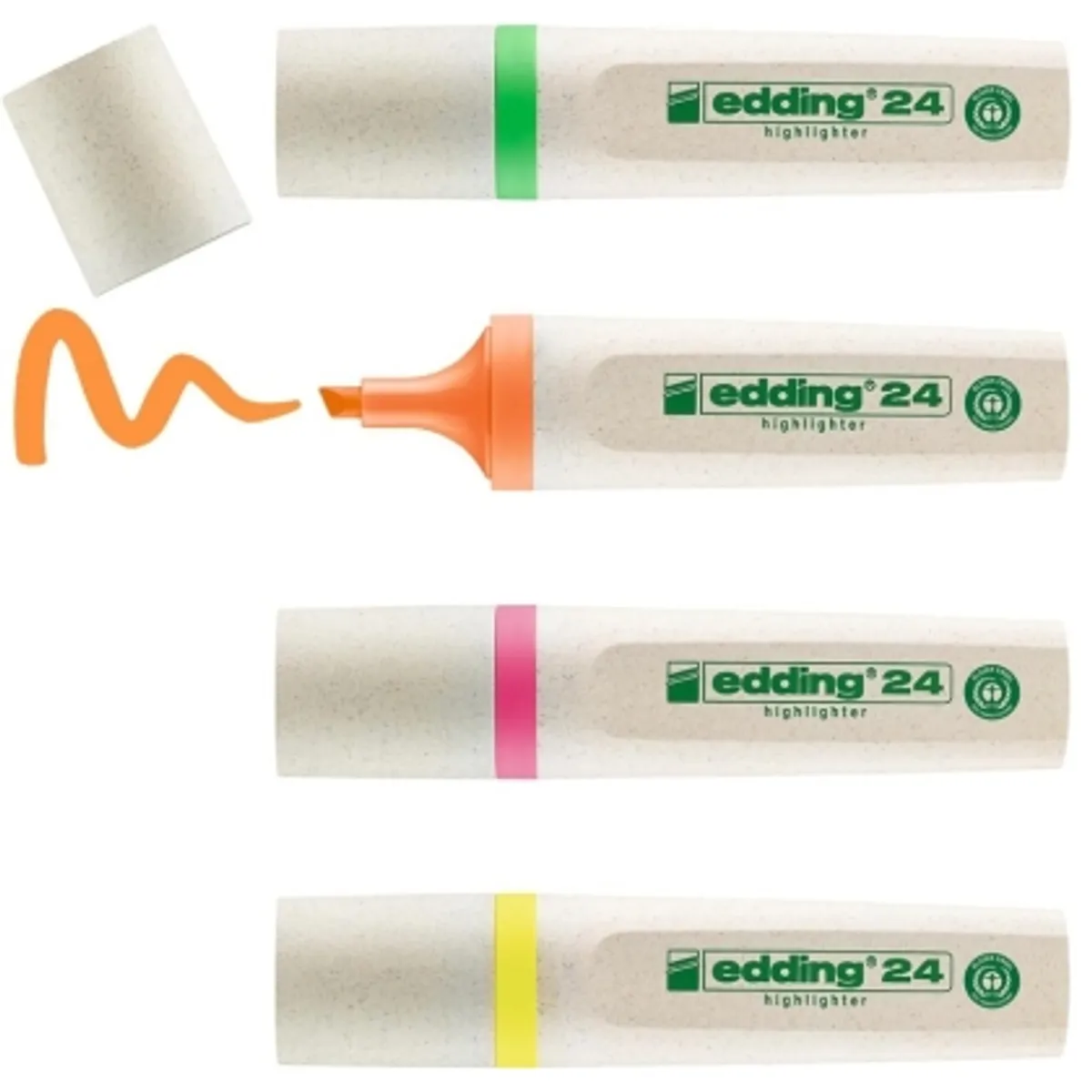 Комплект текст маркери edding® 24 EcoLine Textmarker, 4 броя, снимка 1