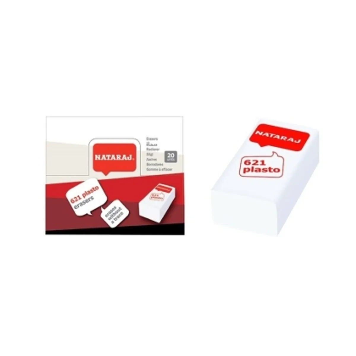 Гума Nataraj 621 PLASTO /в кутия 20 бр./, снимка 1