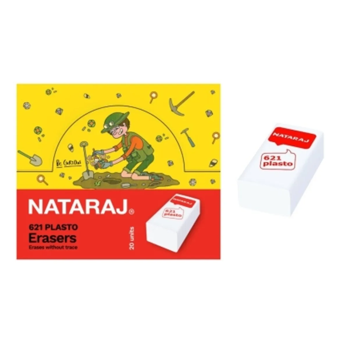 Гума Nataraj 621 PLASTO /в кутия 20 бр./, снимка 2