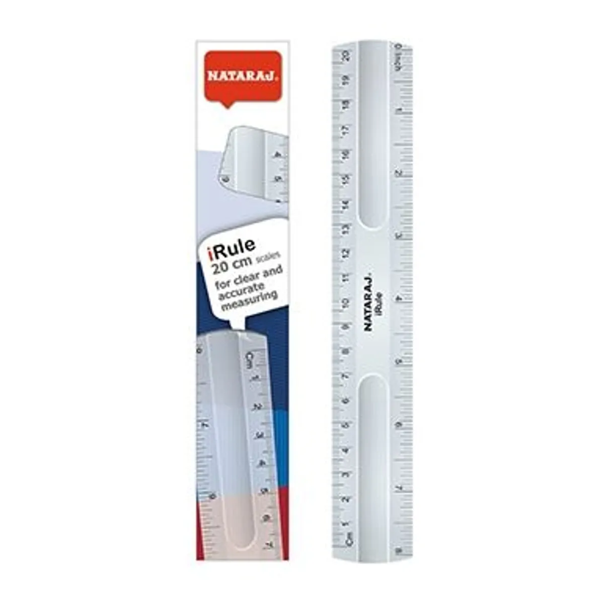 Линия Nataraj® iRULE 20 см, прозрачна, блистер, снимка 2