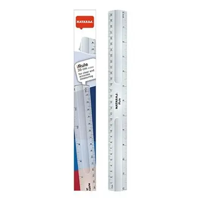 Корица на „Линия Nataraj® iRULE 30 см, прозрачна, блистер“