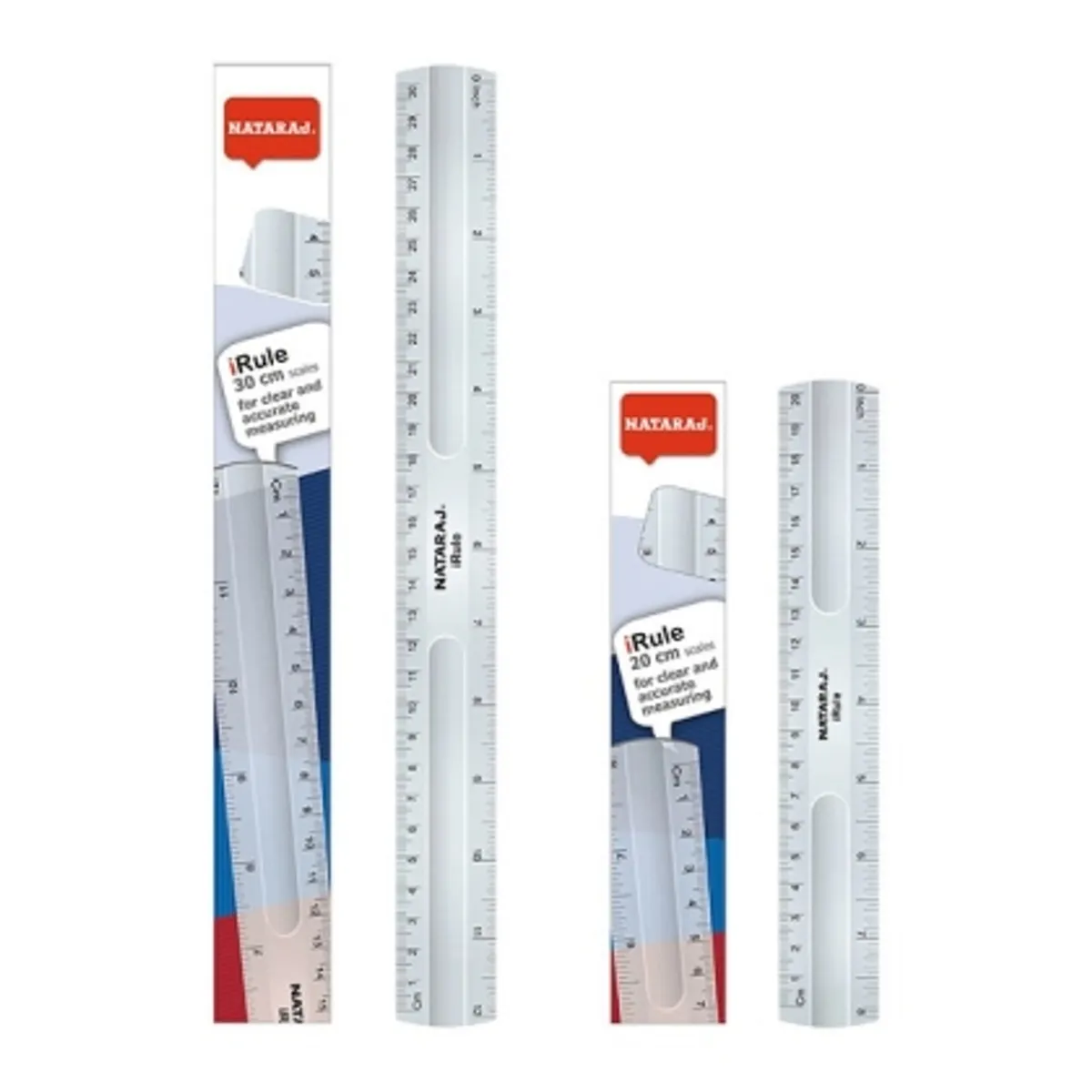 Линия Nataraj® iRULE 30 см, прозрачна, блистер, снимка 3