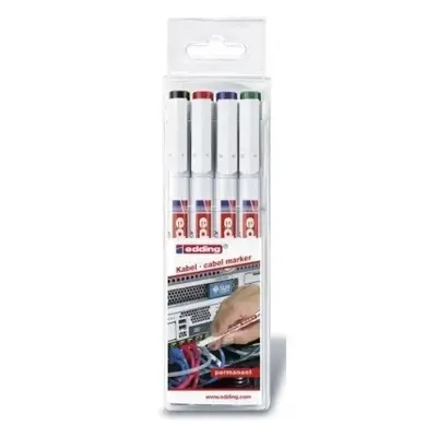 Корица на „Маркери за кабели edding® 8407 4 цвята комплект, връх 0.3mm“