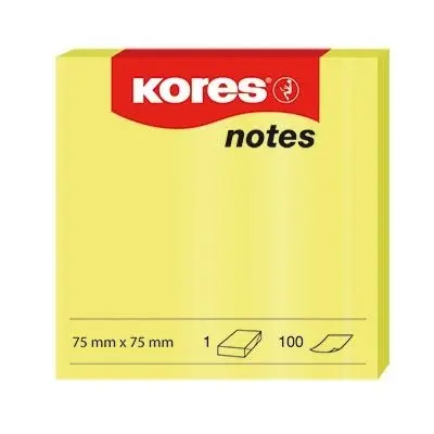 Корица на „Самозалепващи листчета KORES НЕОН 75х75 mm, 100 л.“