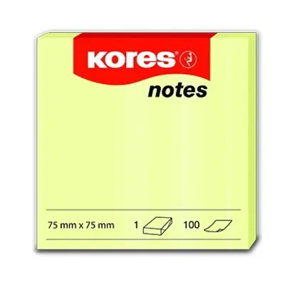 Корица на „Самозалепващи листчета KORES 75 x75 mm, 100 л.“
