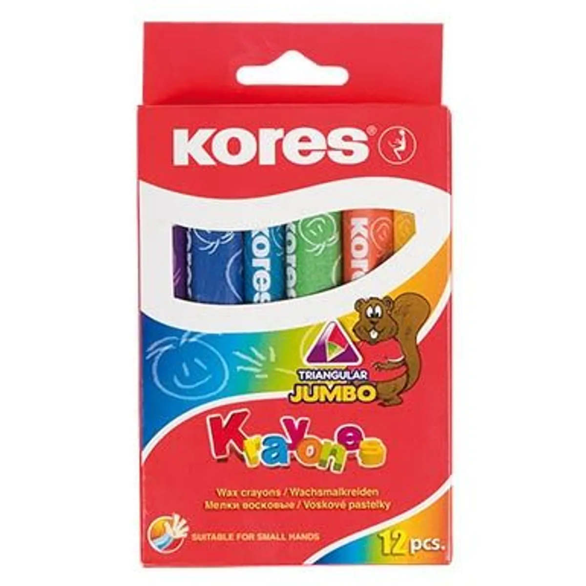 Пастели KORES KRAYONES Jumbo 12 цвята, снимка 1