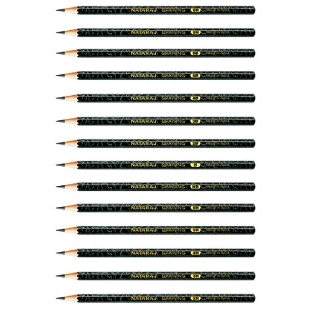 Професионални моливи DRAWING B, 2B, 3B, 4B, 5B, 6B, HB, H, 2H, 3H, 4H, 6H - 12 бр. в кутия от всеки вид твърдост