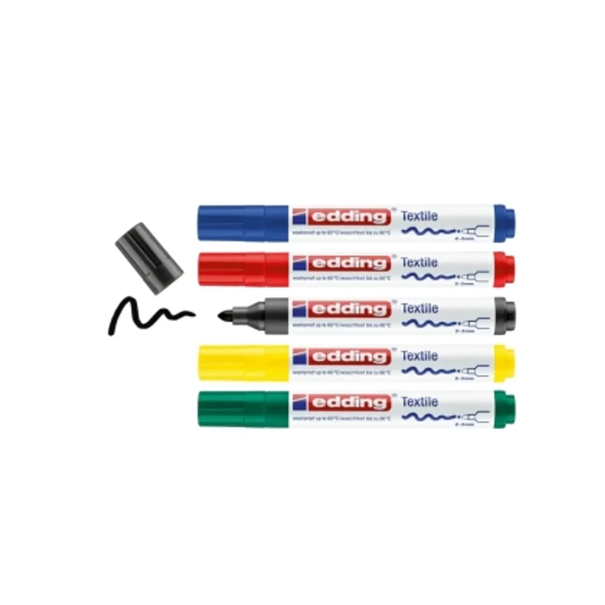 Маркер edding® 4500 за текстил 5 цвята комплект, снимка 1