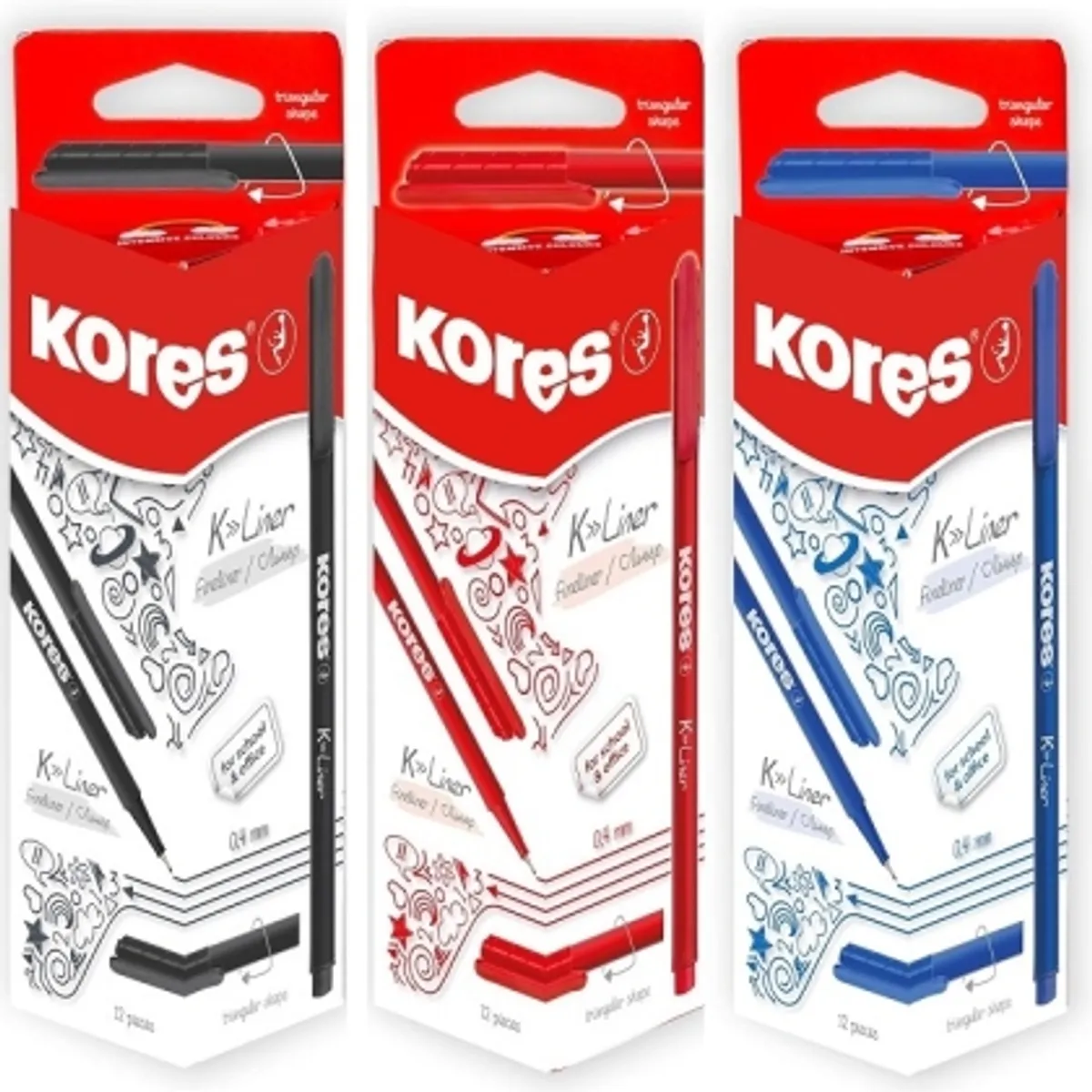Тънкописец КОRES K-liner Fineliner 0.4 mm — снимка 3