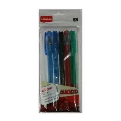 Корица на „Химикалка NATARAJ All Grip 0.7 mm, 4 броя в блистер“