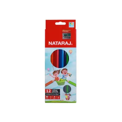 Корица на „Цветни моливи Nataraj 12 цвята, шестоъгълни“