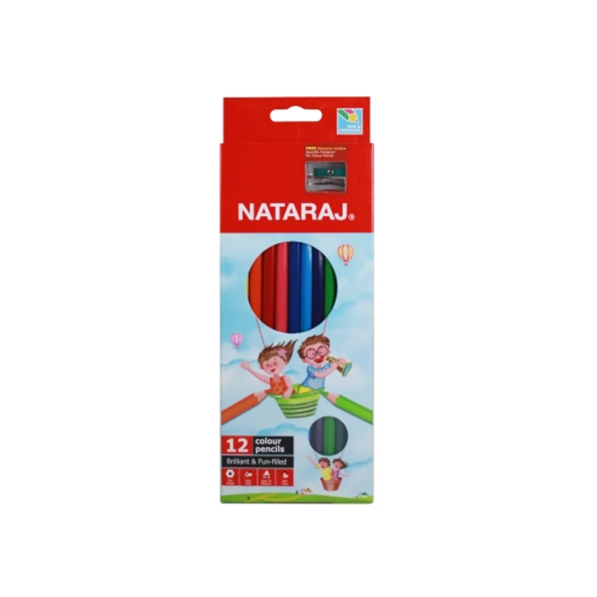 Цветни моливи Nataraj 12 цвята, шестоъгълни — снимка 1