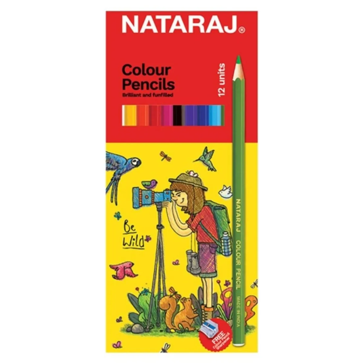 Цветни моливи Nataraj 12 цвята, шестоъгълни — снимка 3