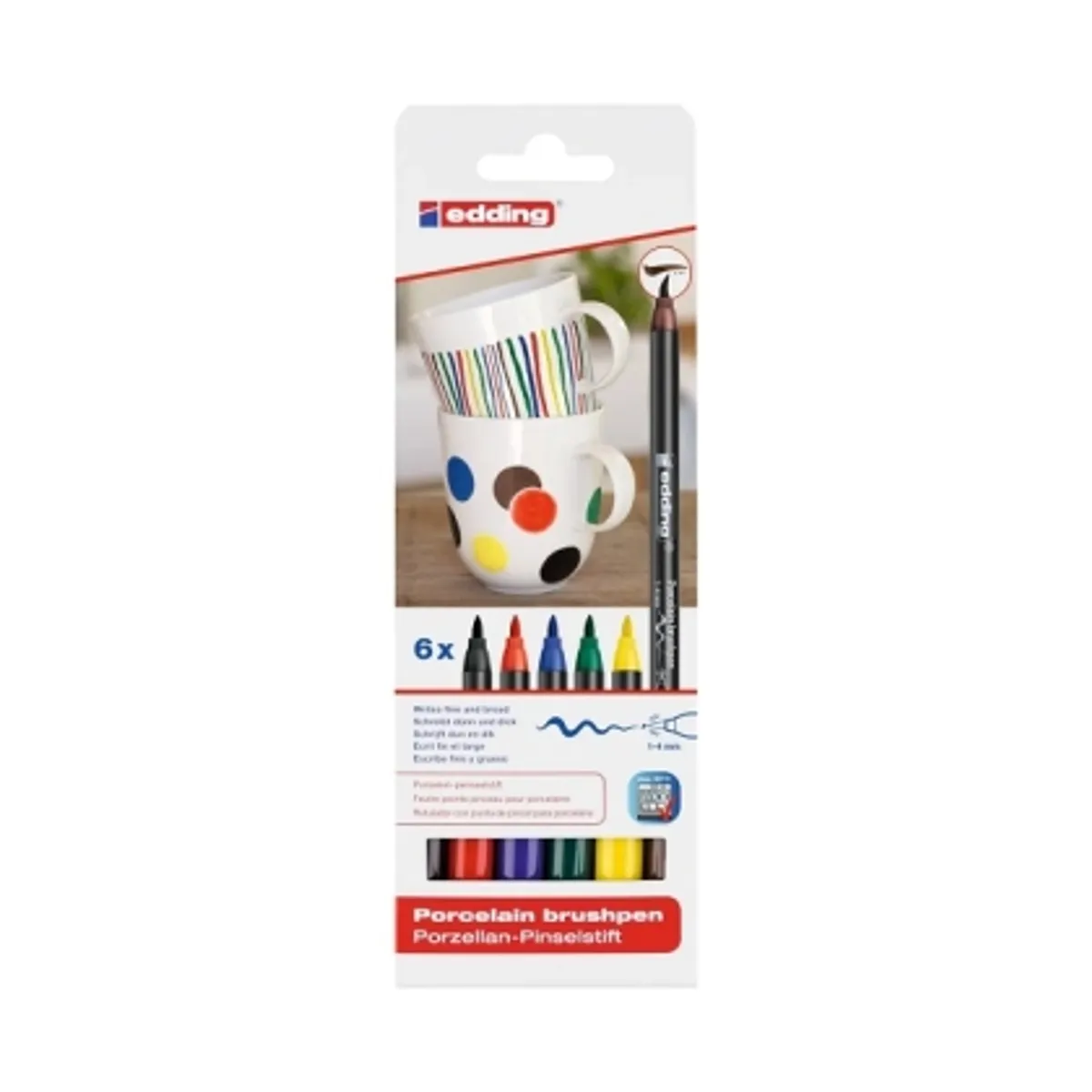 Комплект маркери edding® 4200 за порцелан 6 цвята FAMILY, снимка 7