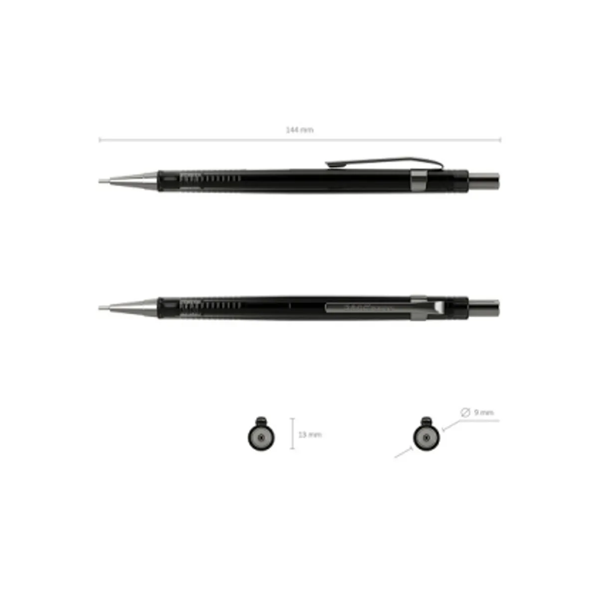 Автоматичен молив ErichKrause® Black Pointer 0.5 mm, HB /в кутия 12 бр./ — снимка 2