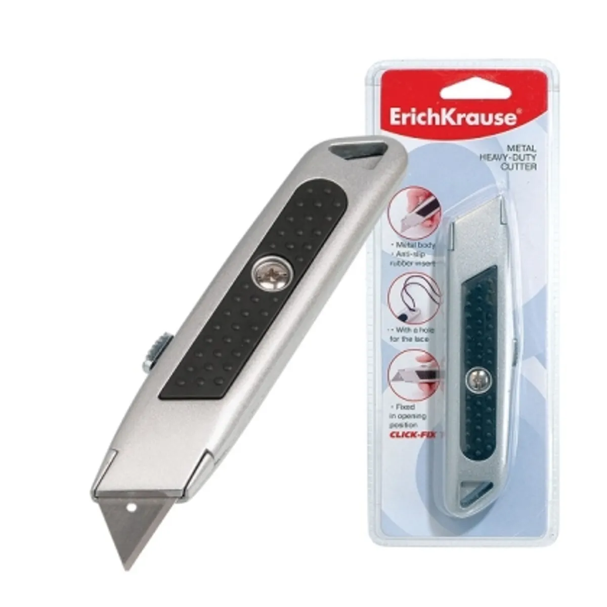 Макетен нож ErichKrause® 19 mm (пластмасов блистер 1 бр.), снимка 1
