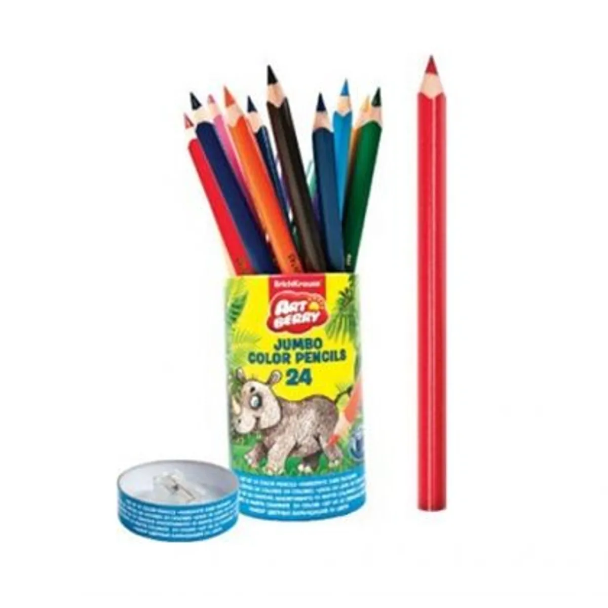 Цветни моливи Jumbo 24 цвята, триъгълни